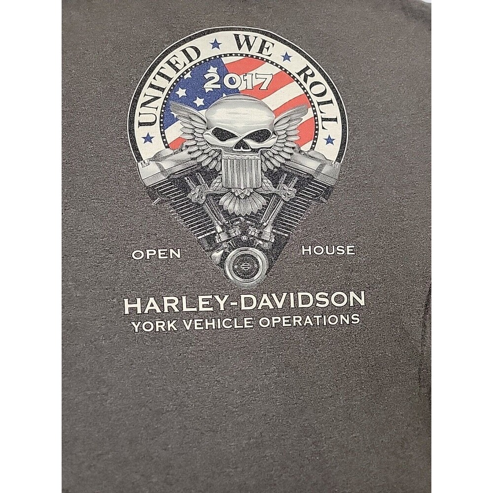 Harley Davidson T Shirt Mens Xl Gray United We Roll Pennsylvania Motorcycle Bike View 3